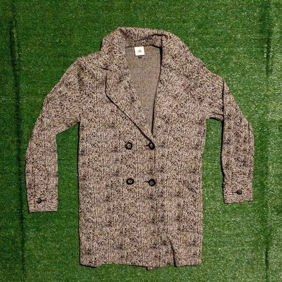 CABI AGENT BLACK HERRINGBONE BLAZER GRAY JACKET WOMENS LONG SLEEVE SIZE SMALL - Picture 8 of 8